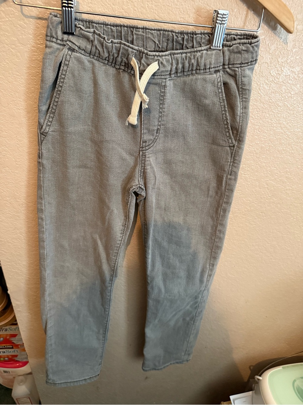 Old Navy Men's Light Gray Drawstring Jogger Pants